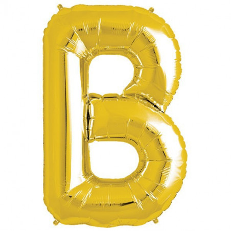 Ballon 1 mètre B Alu Lettre Dorée Mylar