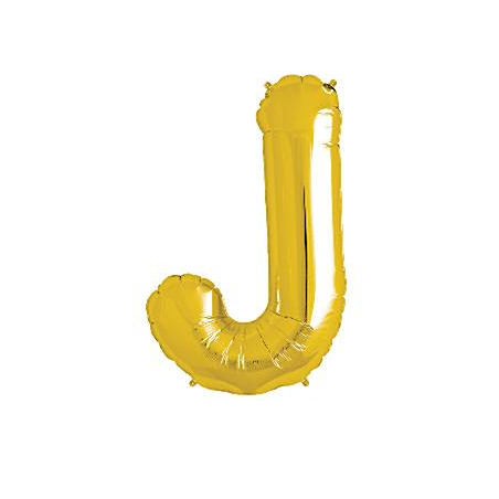 Ballon 1 mètre J Alu Lettre Dorée Mylar Ballon 1 mètre J Alu Lettre Dorée Mylar