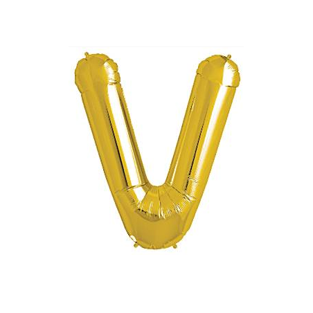Ballon 1 mètre V Alu Lettre Dorée Mylar Ballon 1 mètre V Alu Lettre Dorée Mylar