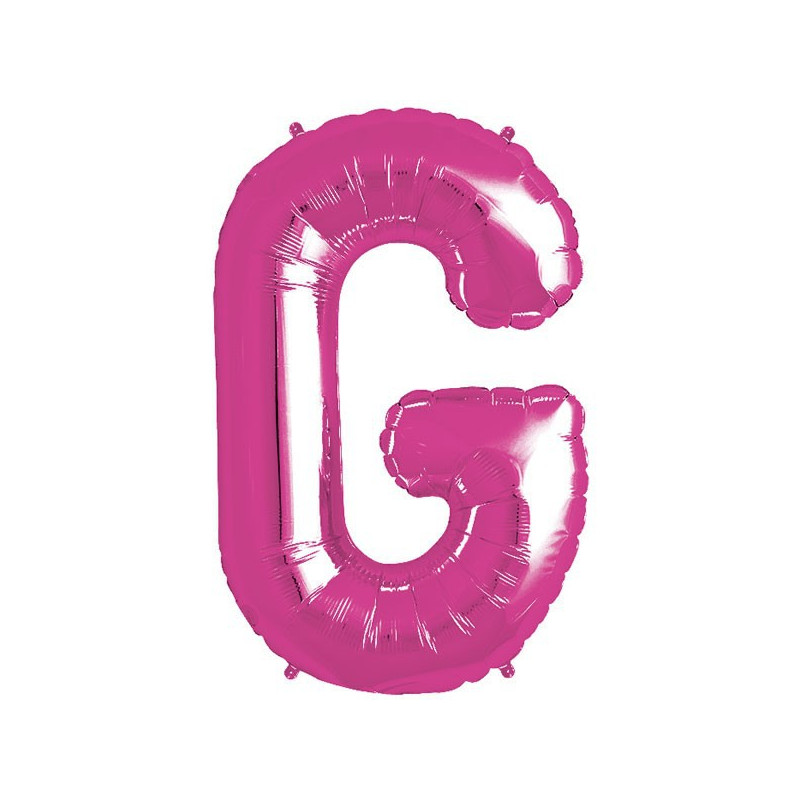 Ballon 1 mètre G Alu Lettre Rose Fushia Mylar