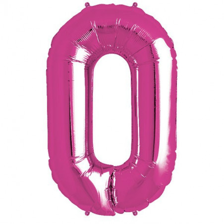 Ballon 1 mètre O Alu Lettre Rose Fushia Mylar Ballon 1 mètre O Alu Lettre Rose Fushia Mylar