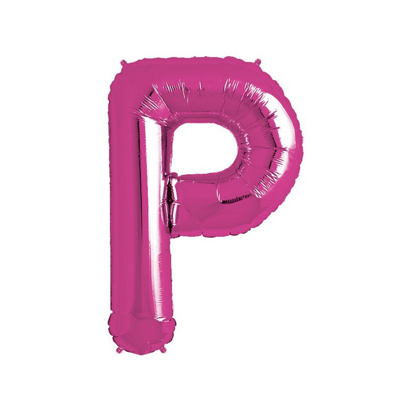Ballon 1 mètre P Alu Lettre Rose Fushia Mylar