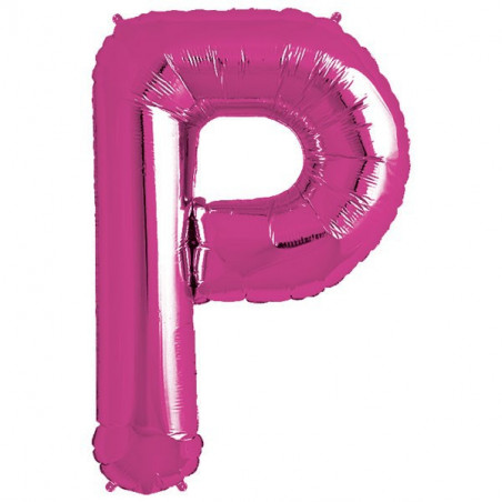 Ballon 1 mètre P Alu Lettre Rose Fushia Mylar