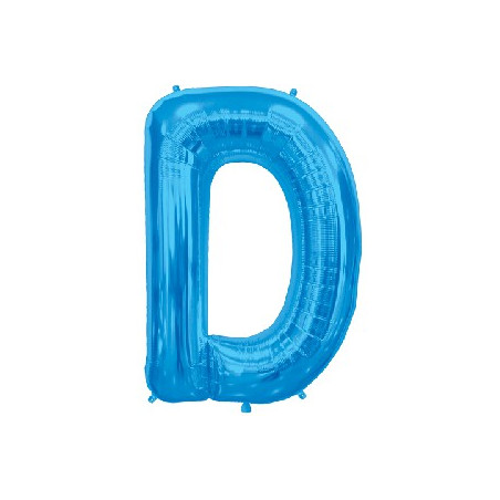 Ballon 1 mètre D Alu Lettre Bleu Mylar