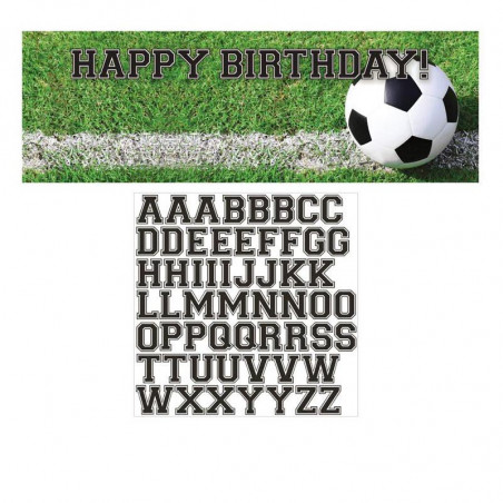 Banderole Géante Anniversaire Football Personnalisable