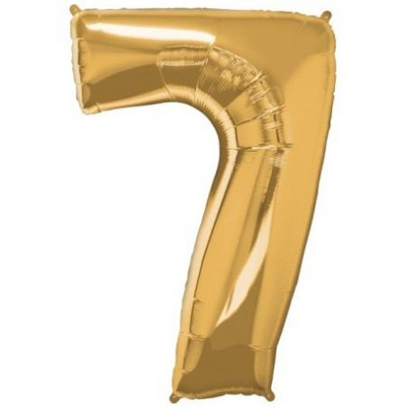 Ballon Géant Alu Or Doré Chiffre 7 An Fête d'Anniversaire Ballon Géant Alu Or Doré Chiffre 7 An Fête d'Anniversaire