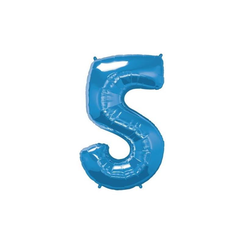 Ballon Géant Alu Bleu 5 Ans Fête d'Anniversaire