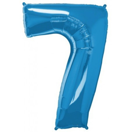 Ballon Géant Alu Bleu 7 Ans Fête d'Anniversaire