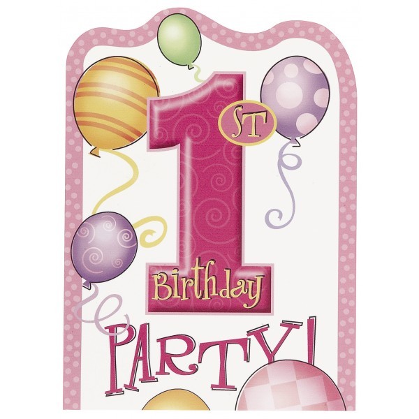 Carte D Invitation Pour Feter Le Premier Anniversaire De Bebe Fille