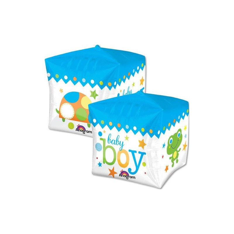 Ballon Hélium Cube 3D Baby Boy