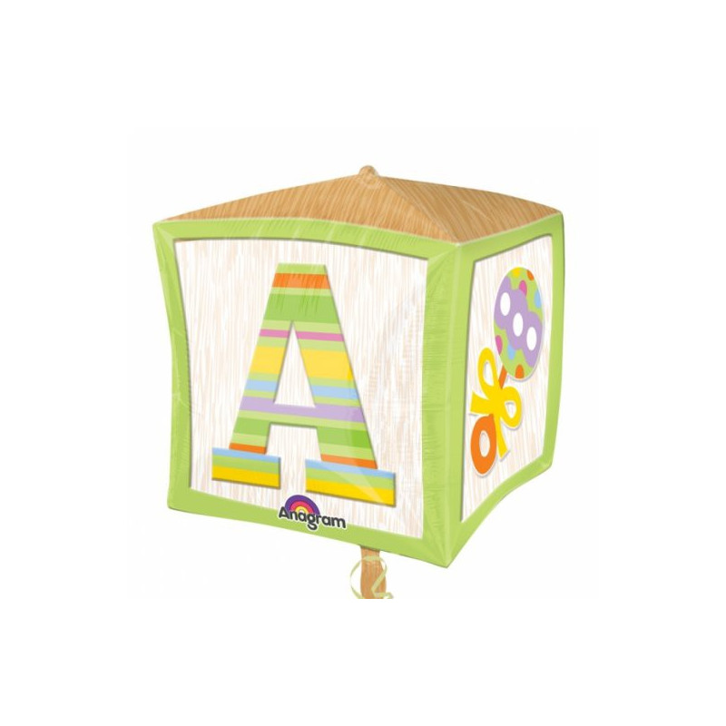 Ballon Hélium Cube 3D Baby Pastel