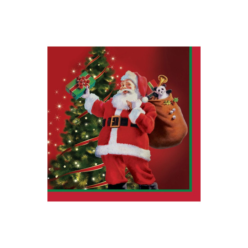 Grandes serviettes en papier Rétro Père Noël