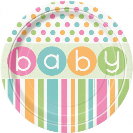 Petites Assiettes en Papier Baby Pastel Petites Assiettes en Papier Baby Pastel