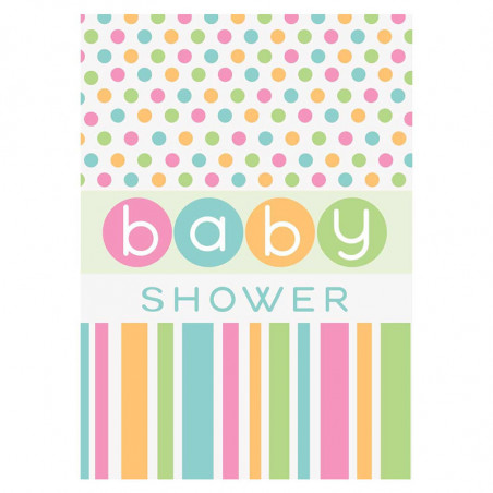 Invitation Baby Shower Pastel et enveloppe Invitation Baby Shower Pastel et enveloppe