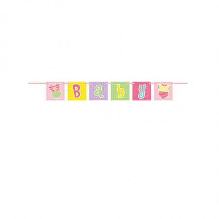 Banderole Baby Body Fille Déco Baby shower Banderole Baby Body Fille Déco Baby shower
