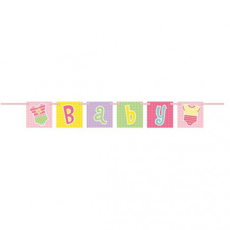 Banderole Baby Body Fille Déco Baby shower