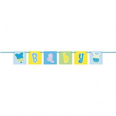 Banderole Baby Body Garçon Déco Baby shower