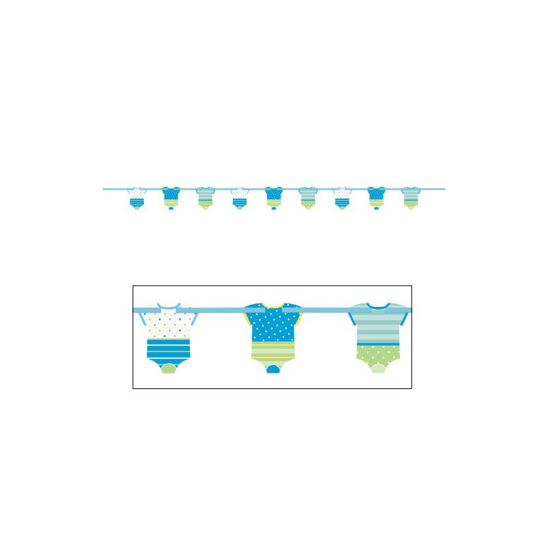 Banderole en forme de Body Garçon Déco Baby shower