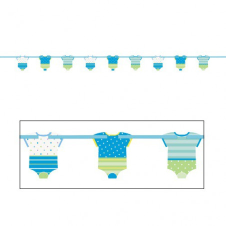 Banderole en forme de Body Garçon Déco Baby shower