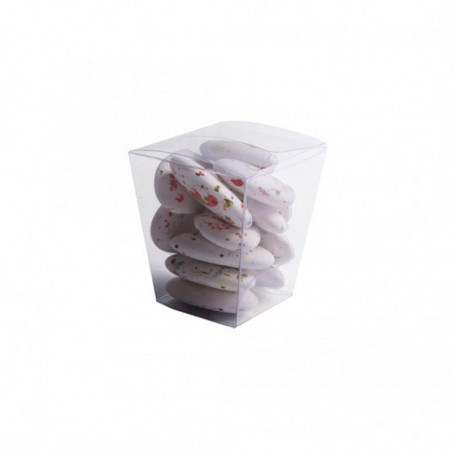 Contenant à Dragées Pyramide Boite Transparent PVC Alimentaire Contenant à Dragées Pyramide Boite Transparent PVC Alimentaire