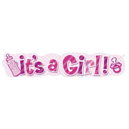 Banderole It's A Girl Déco Baby shower Banderole It's A Girl Déco Baby shower