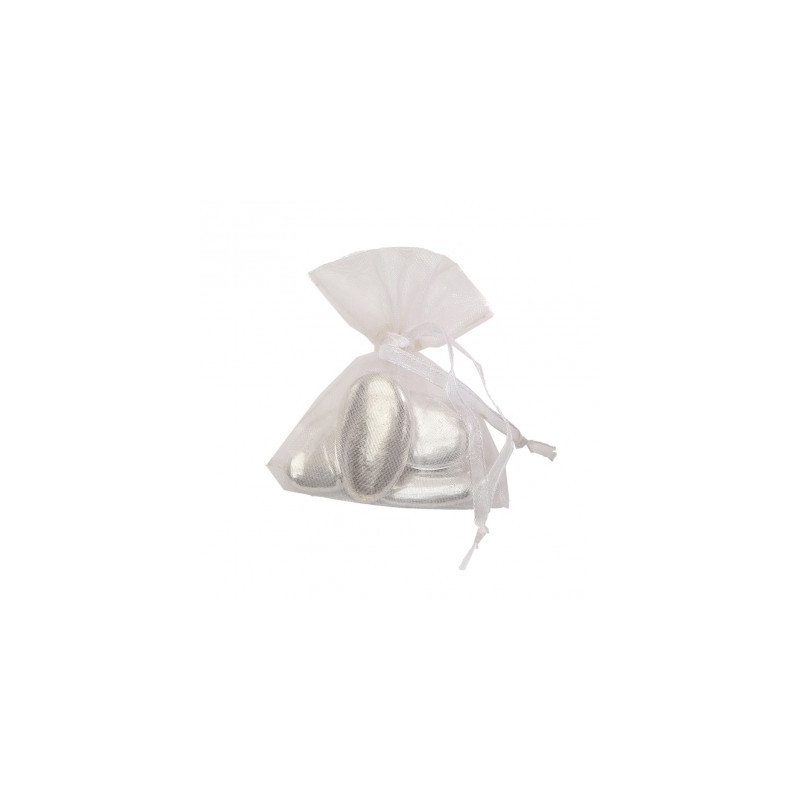 10 Sachets Ballotins Organza Blanc à dragées