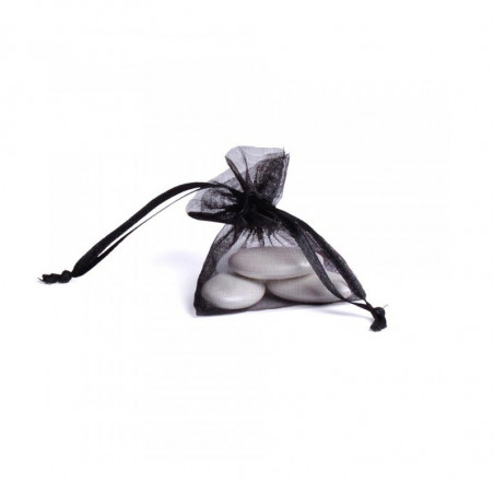 10 Sachets Ballotins Organza Noir à dragées 10 Sachets Ballotins Organza Noir à dragées