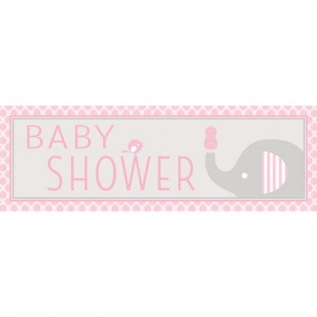 Banderole Géant Baby Shower Elephant Pastel Banderole Géant Baby Shower Elephant Pastel