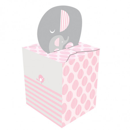 8 Boîtes Cadeaux Invités en Papier Elephant Pastel 8 Boîtes Cadeaux Invités en Papier Elephant Pastel