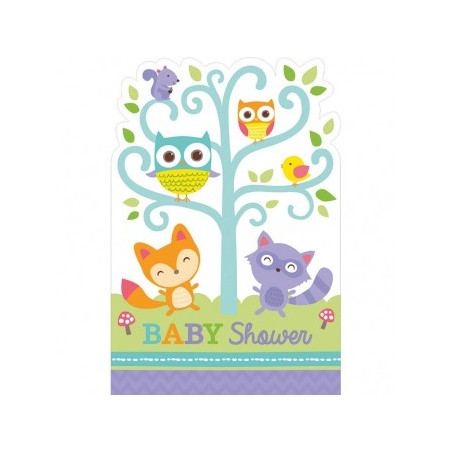 Invitation Baby Shower Animaux de la forêt