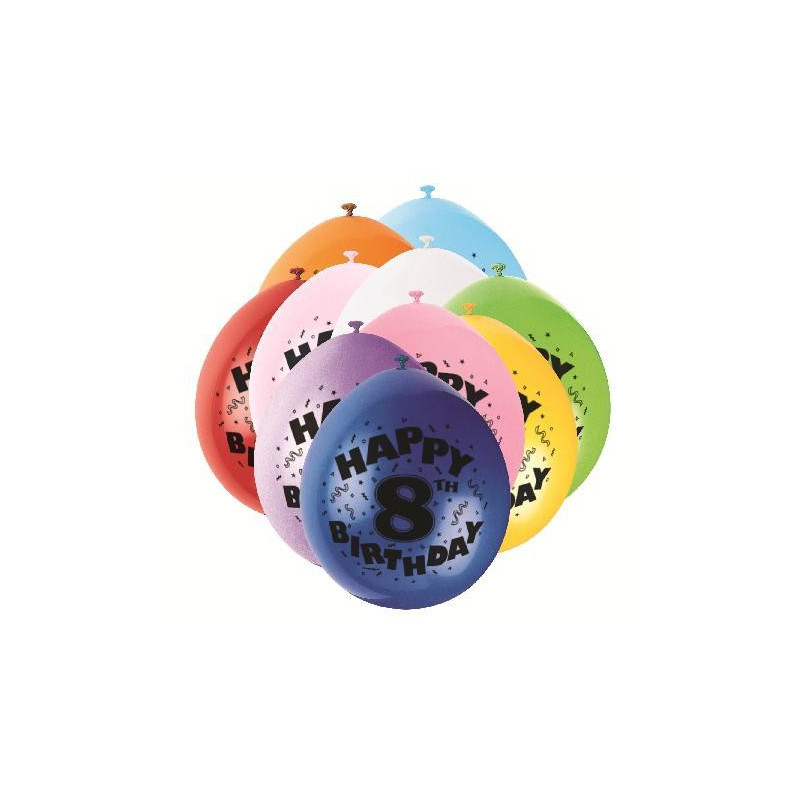 Ballons Latex 8 Huit 2 Ans Bebe Fete D Anniversaire