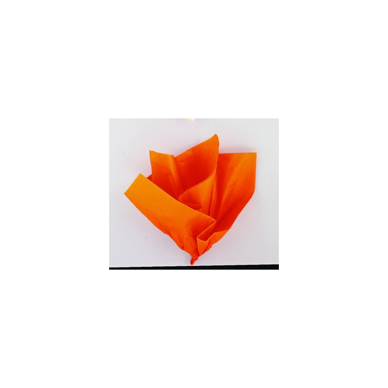 feuilles papier de soie orange emballage cadeau