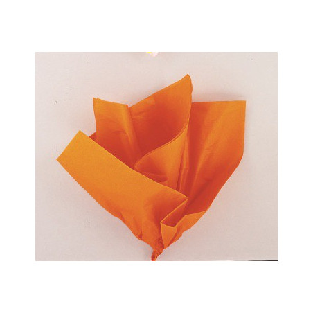 10 Feuilles Papier de Soie Orange