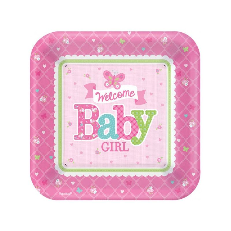 Grandes Assiettes Baby Shower Papillons