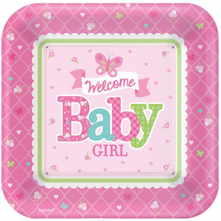 Grandes Assiettes Baby Shower Papillons