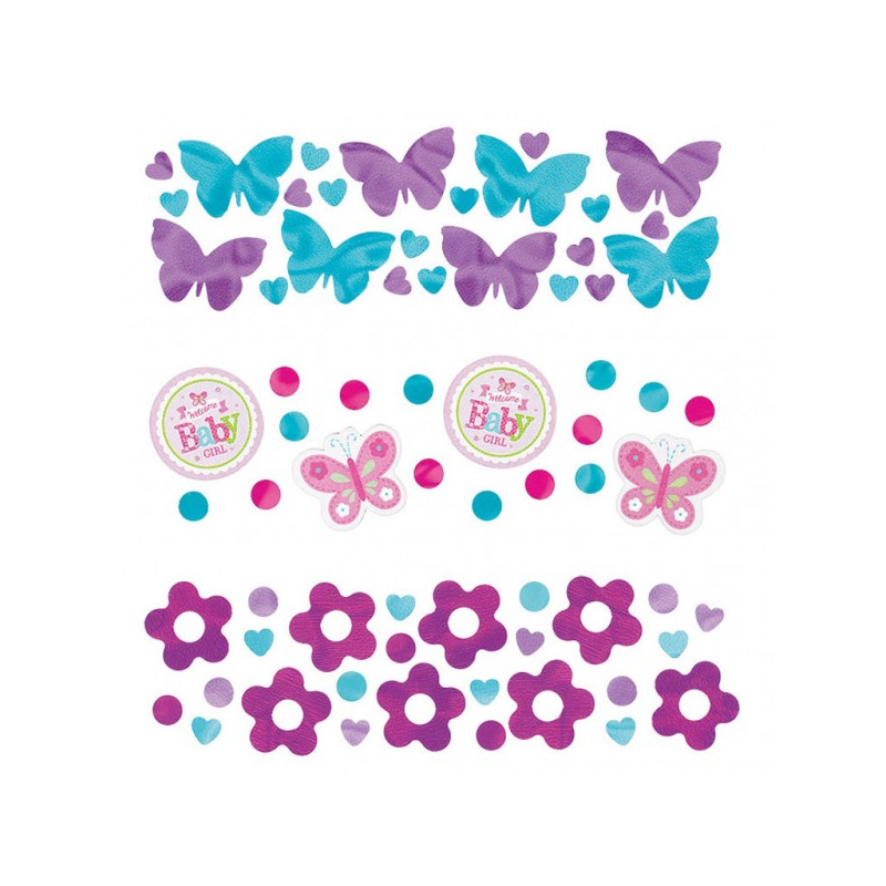 Trio de Confettis Baby Shower Papillons