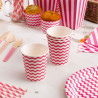 Gobelets en Papier Carnaval Rose Vagues