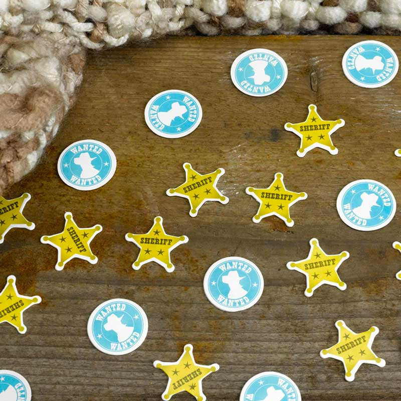 Decoration De Table Confettis En Papier Anniversaire Theme Cowboys De L Ouest Decoration De Table Confettis En Papier Anniversaire Theme Cowboys De L Ouest