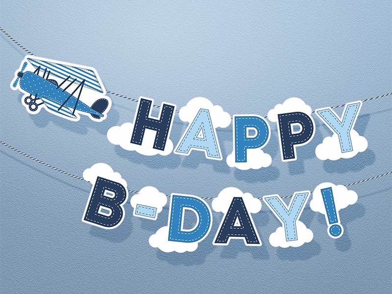 Banderole Fanions Pour Enfant Anniversaire Petit Avion Dans Les Nuages Banderole Fanions Pour Enfant Anniversaire Petit Avion Dans Les Nuages