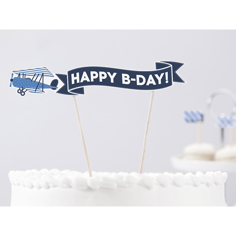 Mini Banderole Decorative Joyeux Anniversaire Pour Gateau De Fete