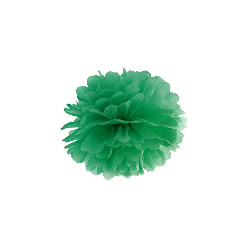Pompon Papier de Soie 25 cm Vert émeraude décoration de Fête