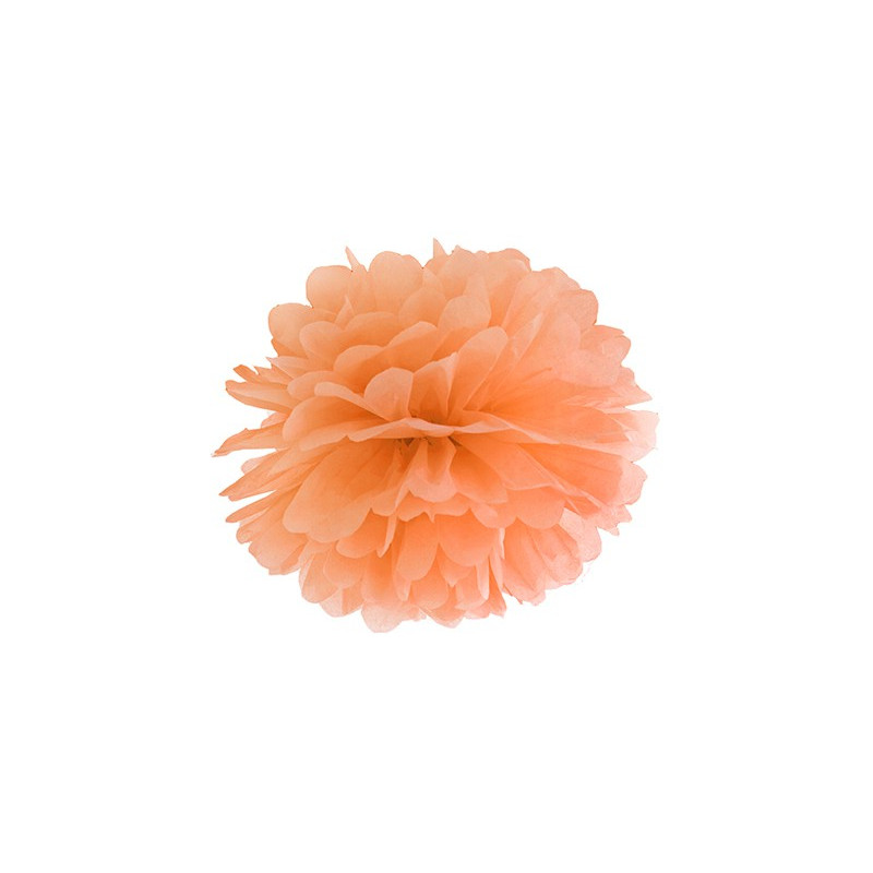 Pompon Papier de Soie 25cm Orange clair Décoration de Fête