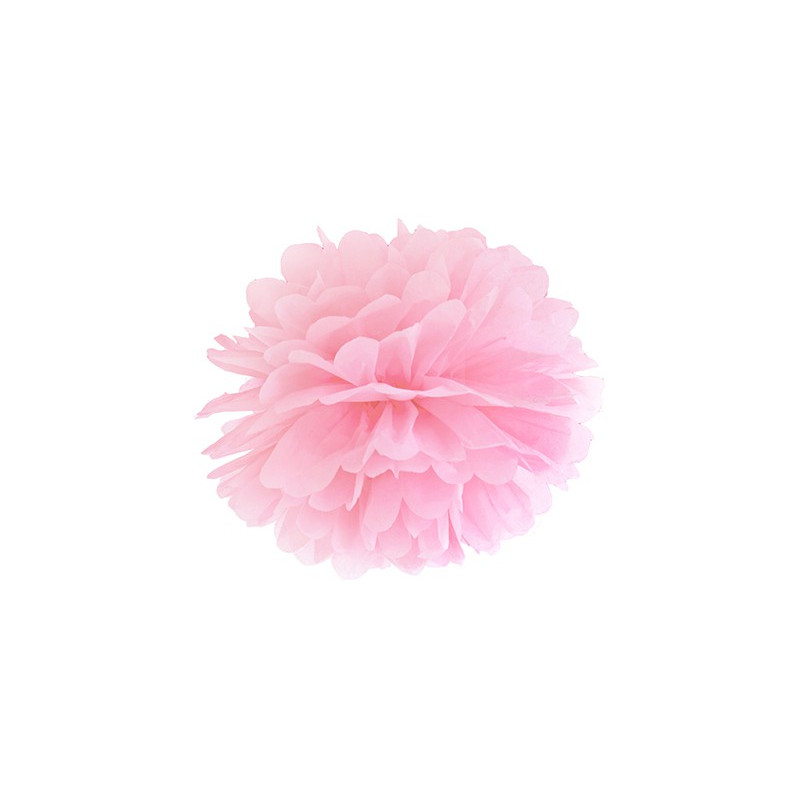 Pompon Papier de Soie 25cm Rose Clair Décoration de Fête