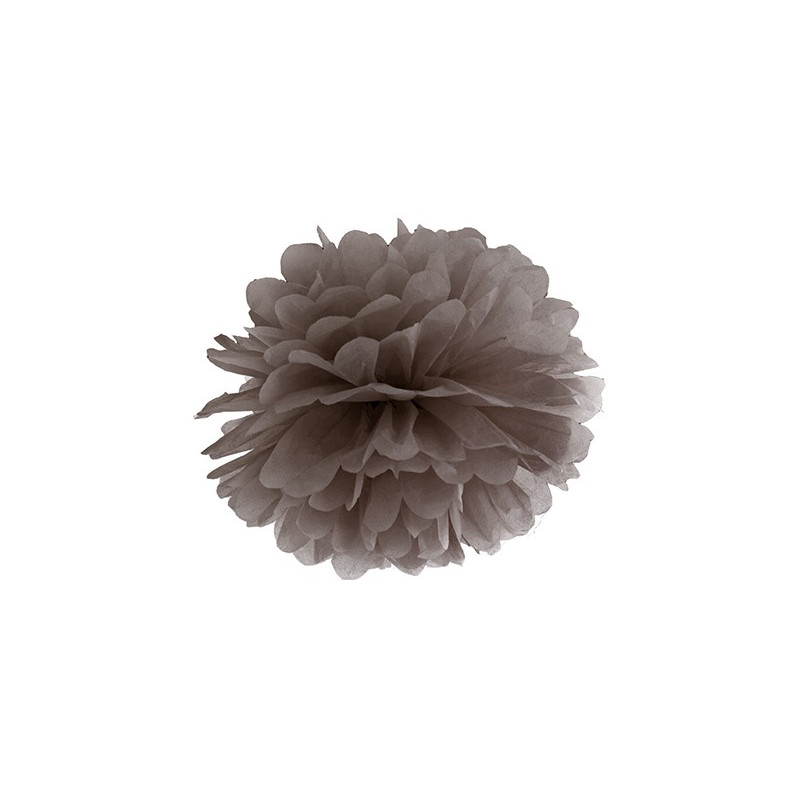 Pompon Marron 25cm Décoration de Fête Papier de soie