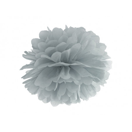 Pompon Papier de Soie 25cm Gris clair Décoration de Fête