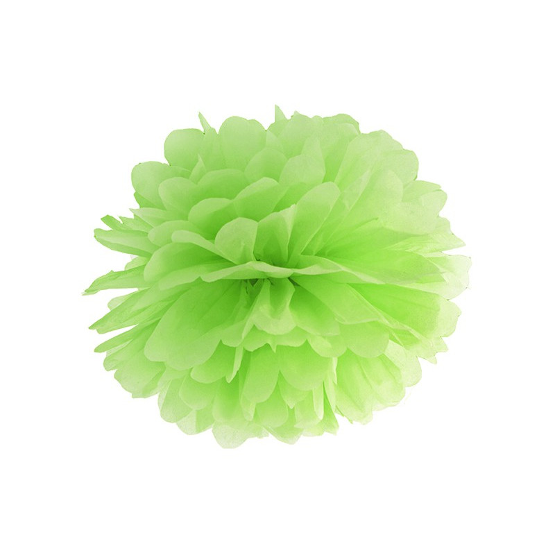 Pompon Papier de Soie 25cm Vert Pomme Décoration de Fête