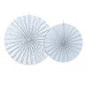 2 Grandes Rosaces Liberty & Pois Bleu Pâle Eventails à Suspendre Assortis 2 Grandes Rosaces Liberty & Pois Bleu Pâle Eventails à Suspendre Assortis