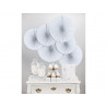 2 Grandes Rosaces Liberty & Pois Bleu Pâle Eventails à Suspendre Assortis 2 Grandes Rosaces Liberty & Pois Bleu Pâle Eventails à Suspendre Assortis