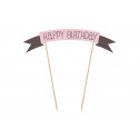 Banderole décorative Happy birthday pour gâteau d\'anniversaire
