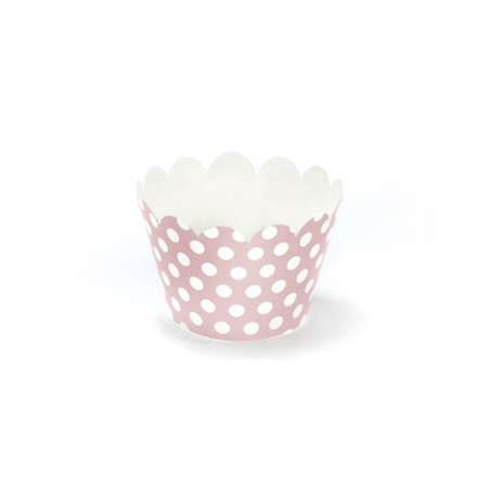 Contours à Cup Cakes Rose à pois Sweet Table Contours à Cup Cakes Rose à pois Sweet Table